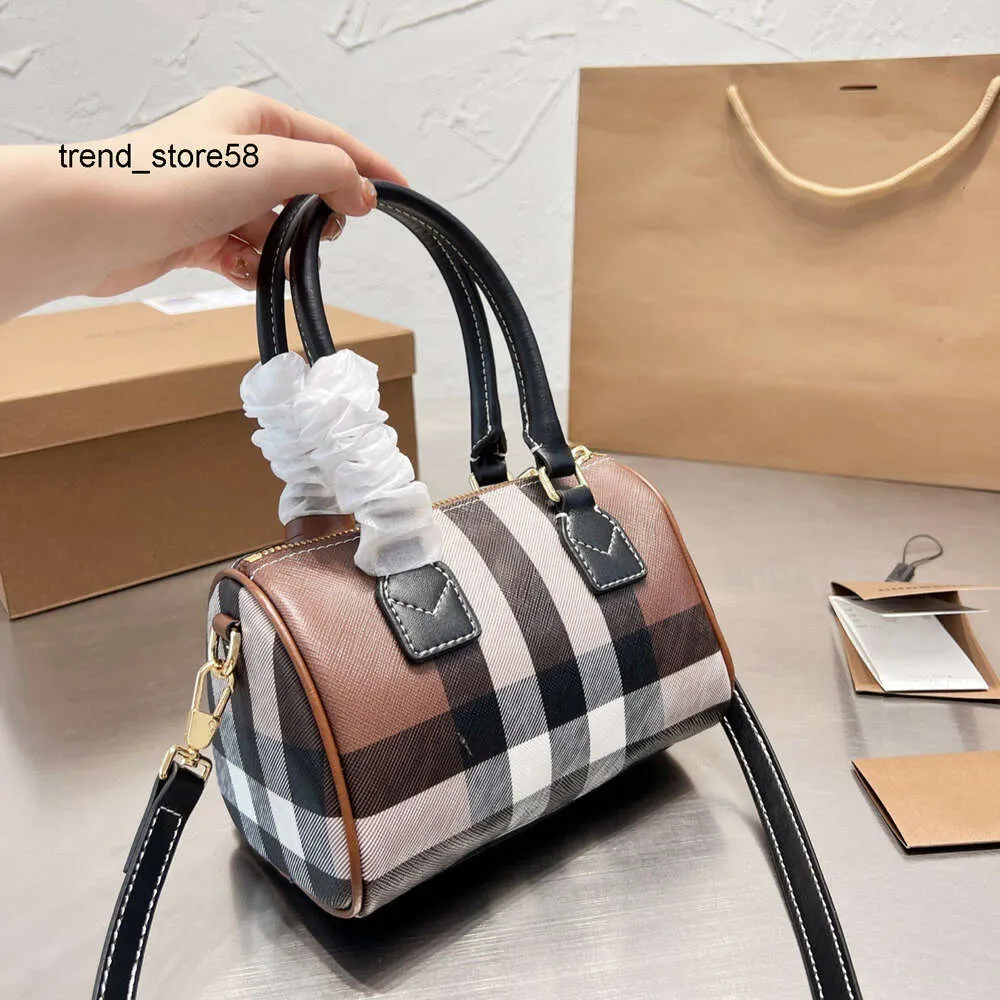 Stylish Plaid Barrel Bag Versatile Crossbody Clutch, Designer Evening  Bag, Unisex Fashion Shoulder Bag, Classic Trendy