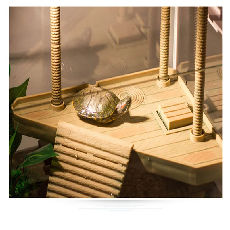 Reptile Supplies Turtle Island Climbing Basking Platform Frog Floating Aquatic Pet Tank Aquarium Ornament 230925