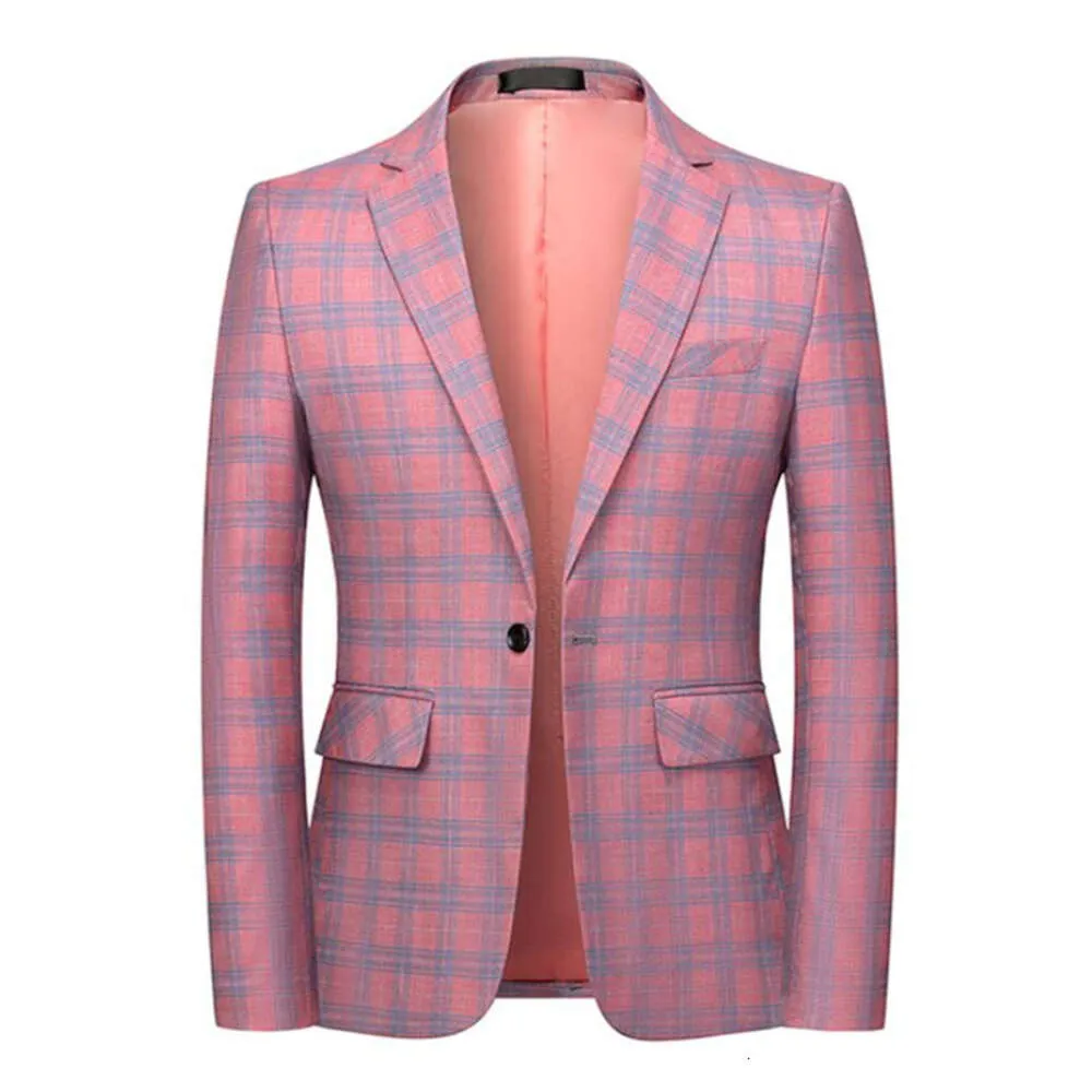 2023 New Fashion Spring and Autumn Casual Men Plaid Blazer Cotton Slim England England Suit Blaser Masculino Male Jacket Blazer S-6XL