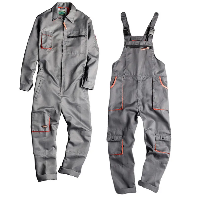 Andra män långärmad godsövergripande Bib Pants Zipper Pockets Rompers Jumpsuit Fashion Labor Casual Coveralls Plus Size S-4XL 230925