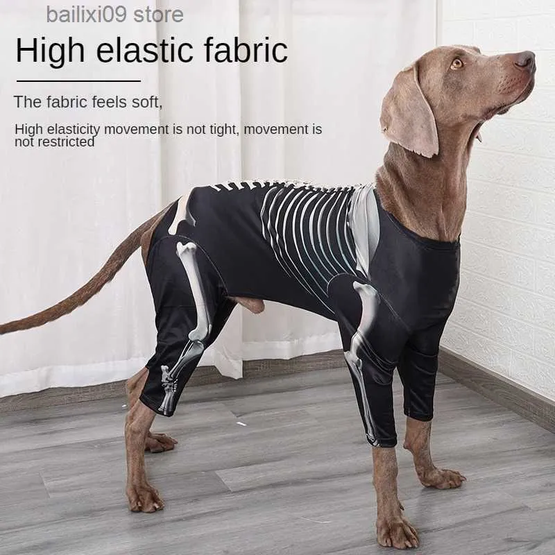 Hundkläder Pet Dog Costume Halloween Transform Dress Up Skeleton Dog Costume Halloween Party Dog Clothing Pet Supplies T230926