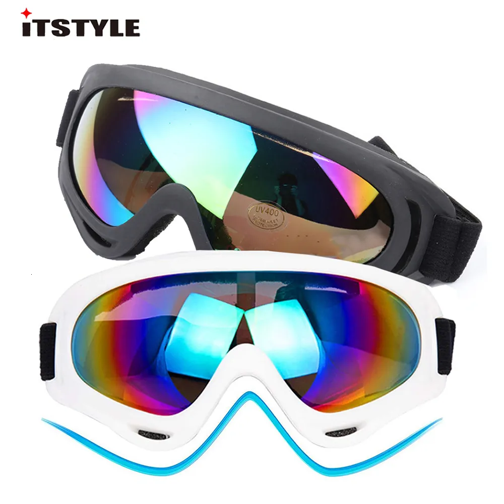 Okulowe okulary kolor profesjonalny śniegu wiatrowoodporność x400 UV Protectionoutdoor Sports Antifog Ski Skilss Snowboard Skate Goggle 230926