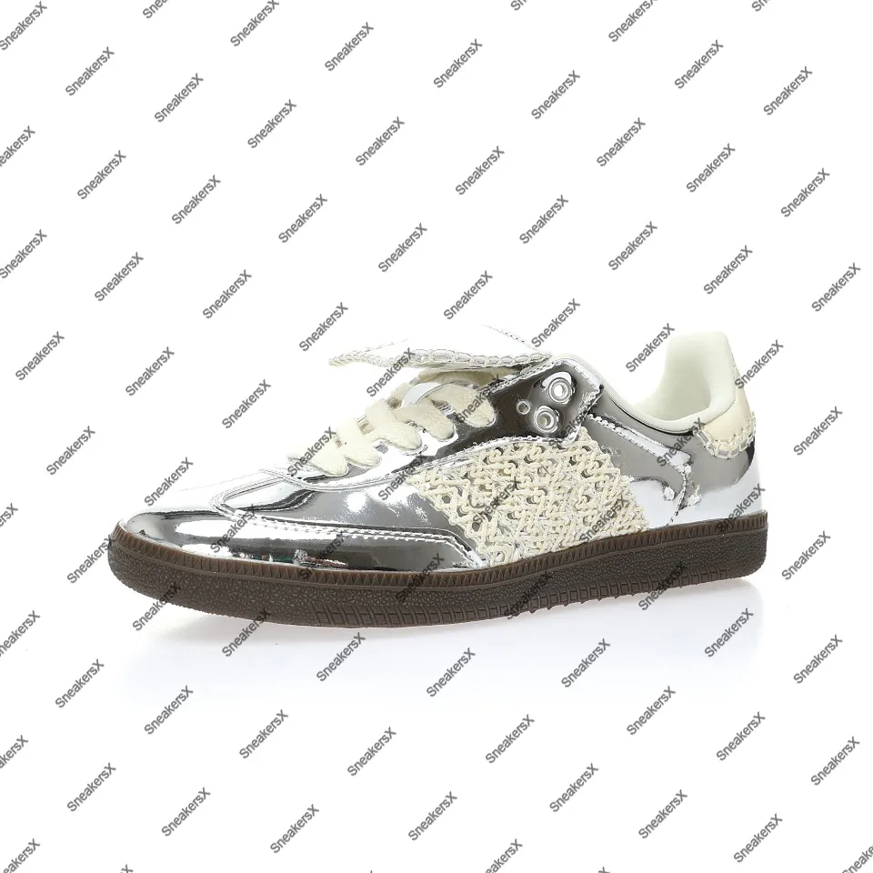 Wales Bonner Srebrne metalowe buty do biegania dla męskich butów sportowych Sneakers Męskie Trenerzy Women Athletic IG8181