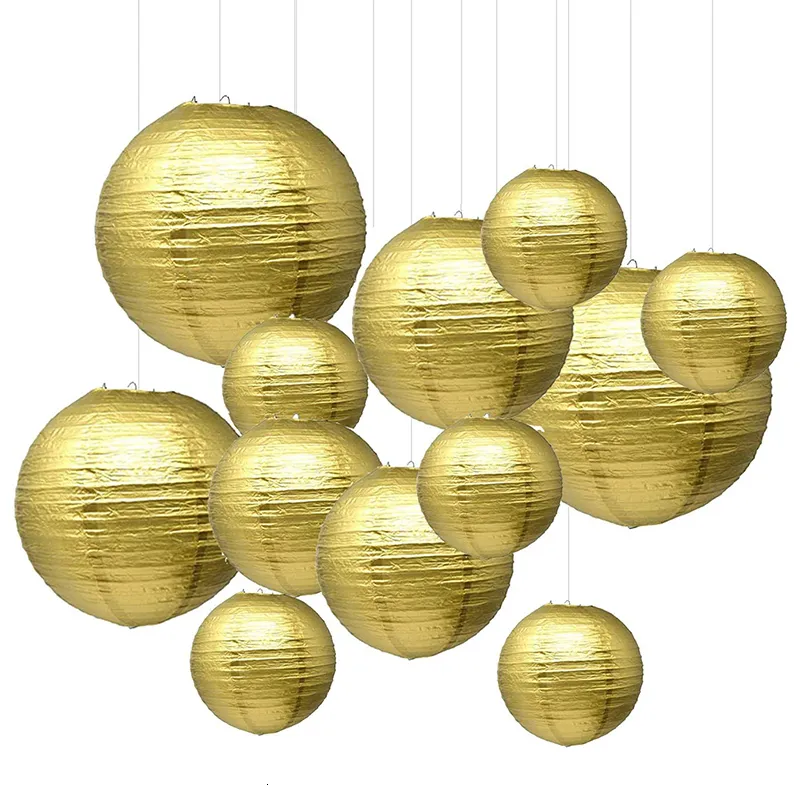 Autres fournitures de fête d'événement 30pack de lanternes de papier colorées blanches rondes chinoises / japonaises suspendues lampes de lanterne de boule pour la décoration de mariage de fête d'anniversaire 230926