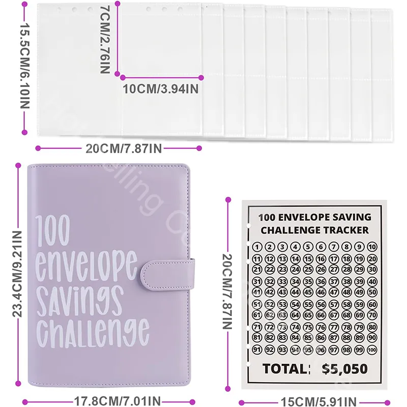 1 Pezzo Kit Di Buste Raccoglitore Sfide Di Risparmio Soldi 52 Settimane,  Divertente Raccoglitore Di Budget Organizzatore Libro Con Buste Porta  Contanti Per 52 Settimane Di Risparmio Denaro, Budgeting, Sostituzione  Della Scatola