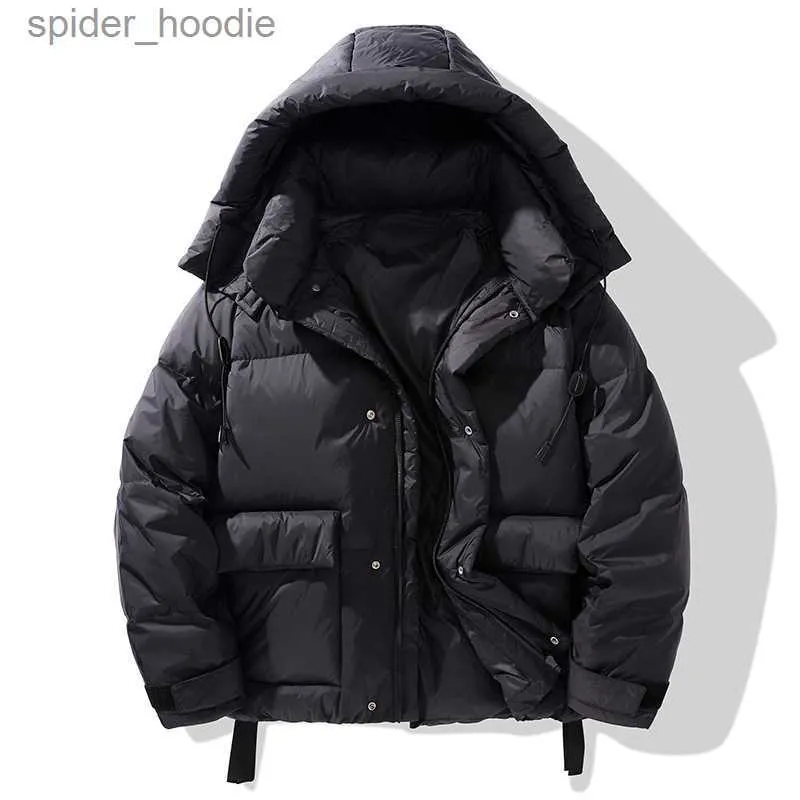 Piumino da uomo Piumino invernale da uomo Cappotto caldo Montagna Hard Waer Impermeabile Frangivento Sciolto Stile europeo e americano L230926