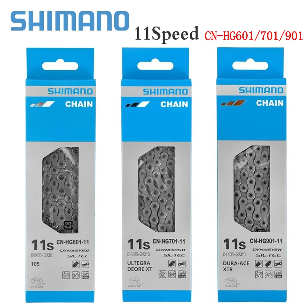 Grupki rowerowe Shimano HG601701901 11 V łańcuchy 105 Deore SLX 11 Łańcuch prędkości dla elementów MTB Mountain Road Parties 116L 5800 M7000 230925