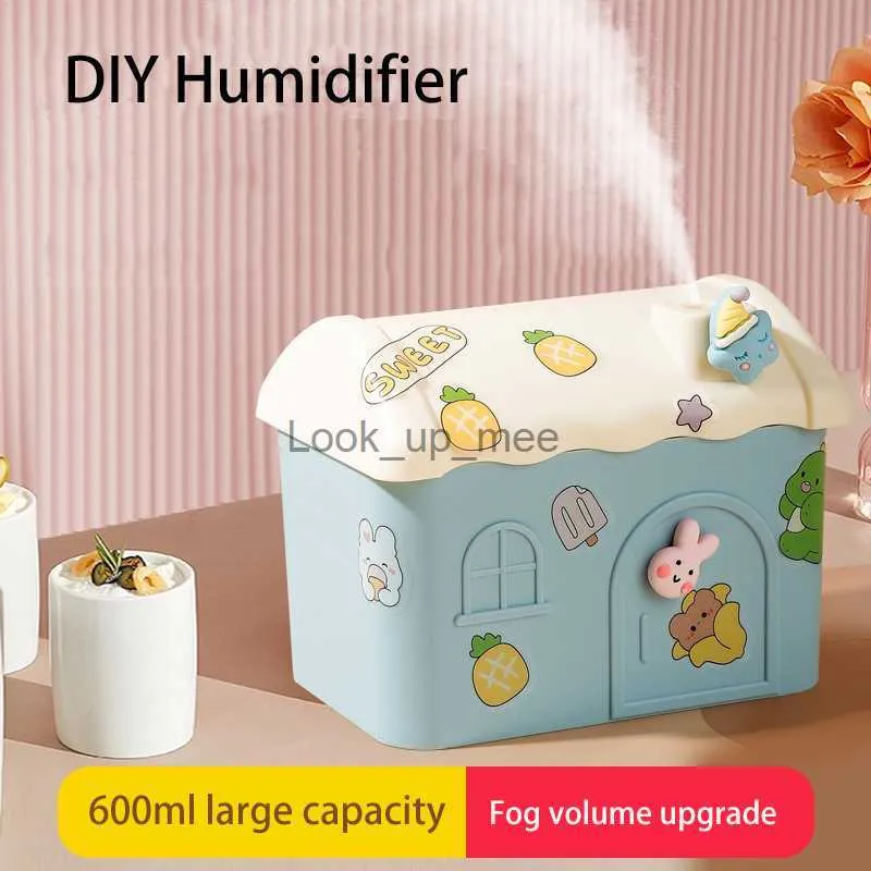 Humidificateurs 600ml aromathérapie humidificateur d'air bricolage diffuseur pour chambre maison voiture plantes purificateur Humificador maison bureau huile ultrasons cadeaux YQ230926