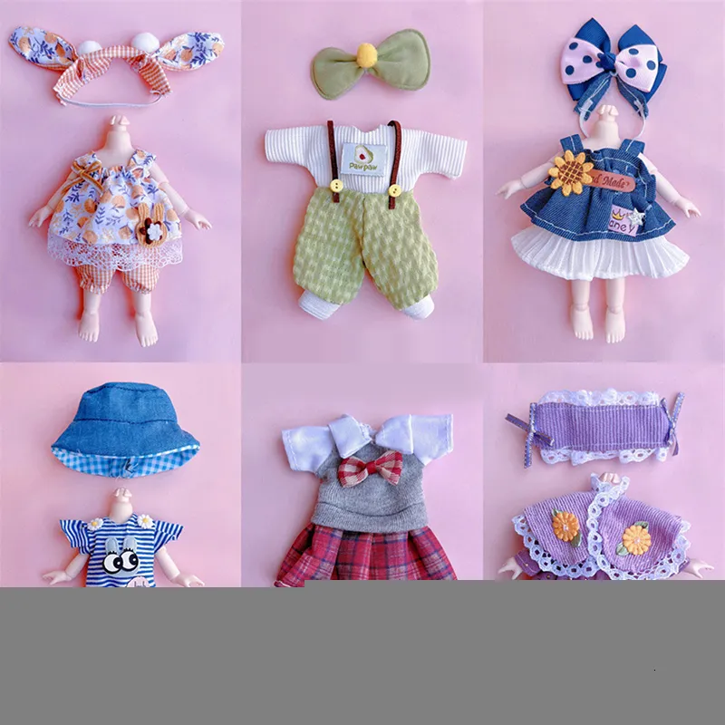 Clothes Set For 16-17cm Doll Fashion Suit 1/8 BJD Doll Dressup Skirt 6