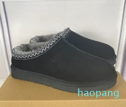 Punta tonda solida Punta corta in pelle di pecora Taglio classico Super Mini Suola spessa Scarpe basse da donna invernali Tomaia in pelle scamosciata Boo autunnale