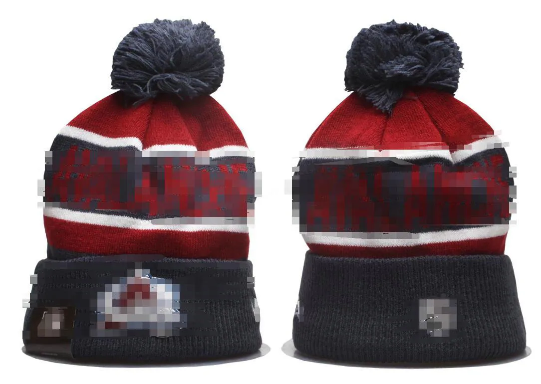 Colorado Beanie Avalanche Beanies North American Hockey Ball Team Side Patch Winter Wool Sport Knit Hat Skull Caps A4