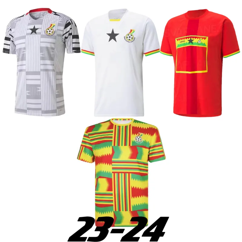 2023 2024 Ghana Thomas Maglie da calcio 2023 2024 Schlupp Kudus J Ayew Ahi AhiSoo Jr Ayew Afena Amartey Djiku Caleb Ekuban Samuel Owusu Shirt traspirato