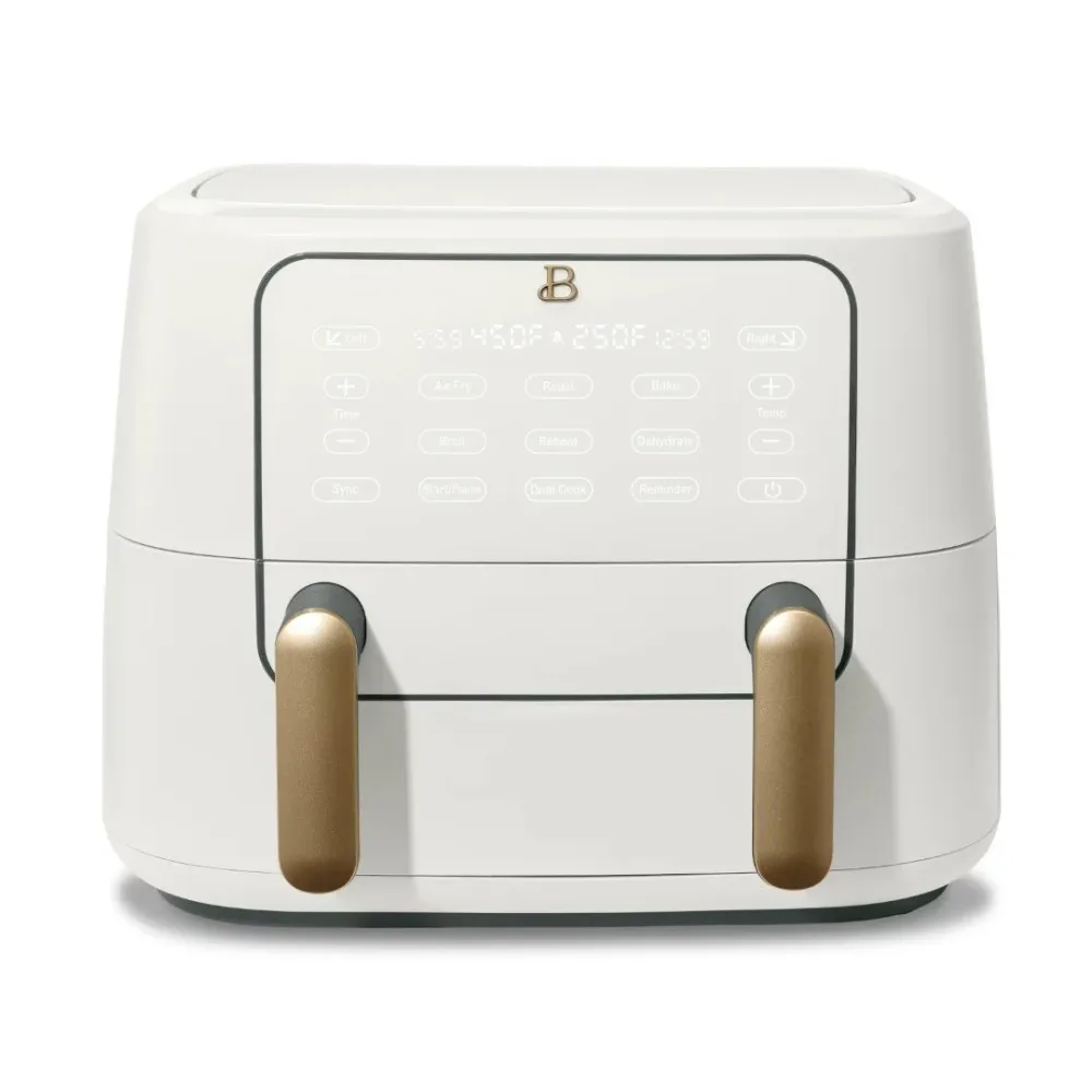 2023Biu. Fritadeira TriZone Air 9 qt, cobertura branca por Drew Barrymore