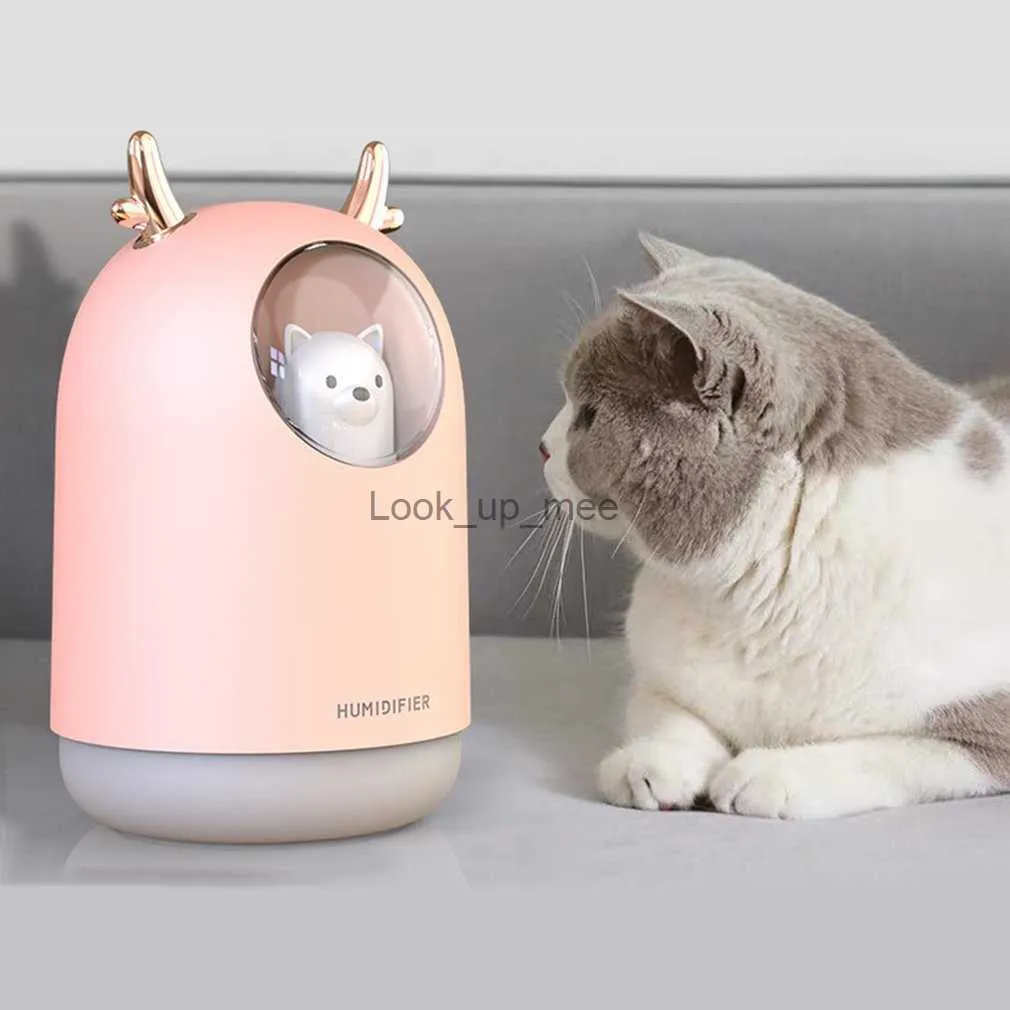 Humidificateurs Créatif mignon Pet Usb Mini humidificateur maison chambre muet petit bureau Air Spray Animal mécanique ultrasons 30 Db muet YQ230927