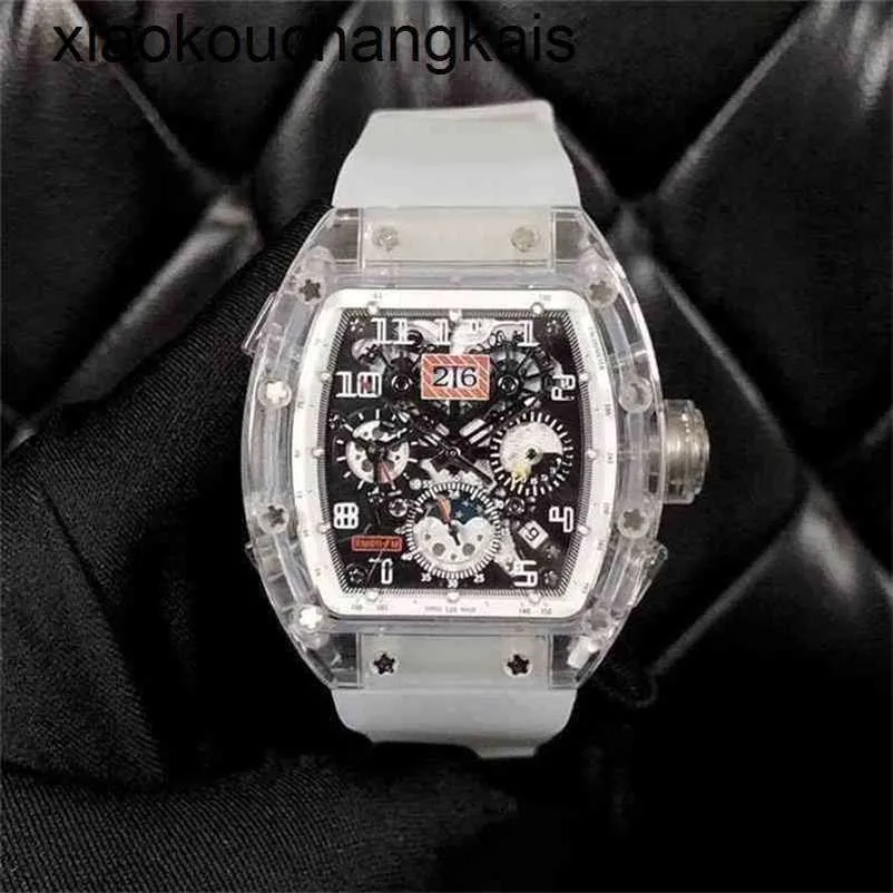 Orologio RichasMills Milles ZF Factory Movimento automatico Tourbillon Business Leisure Rm011 Mill Crystal Case Tape Trend Mens 35LS