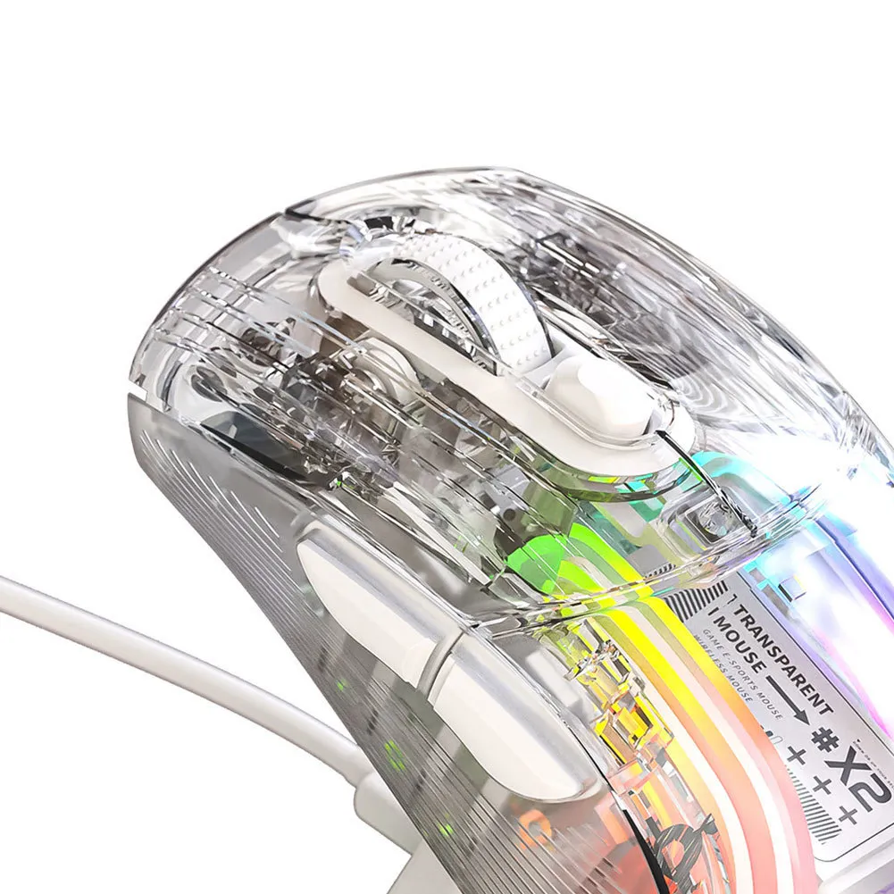Rgb Transparent Mouse Computer DHgate.com:2024Upgraded Wireless Rechargeable Gaming Mouse, Transparent ...