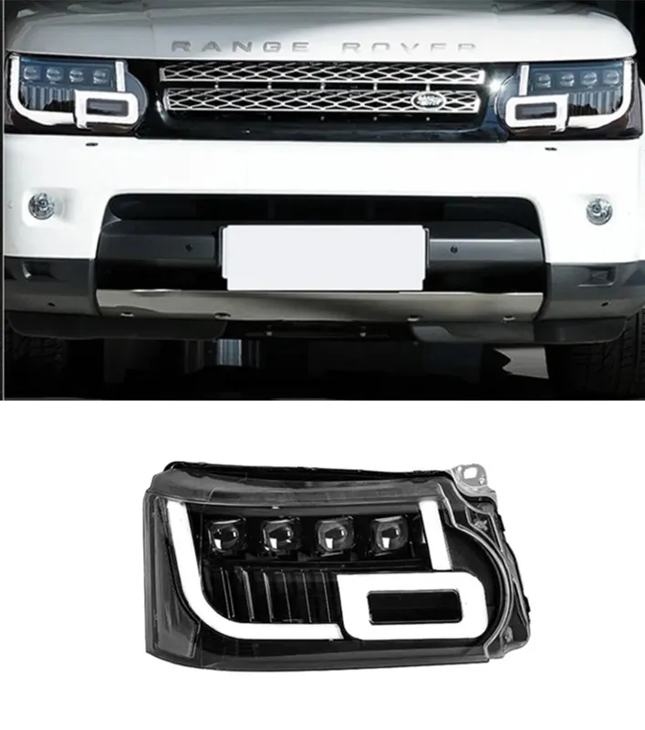 Faros delanteros de coche para Range Rover Sport/ejecutivo LED faro 2010-2013 DRL señal de giro Luz De Carretera lente ojo de ángel