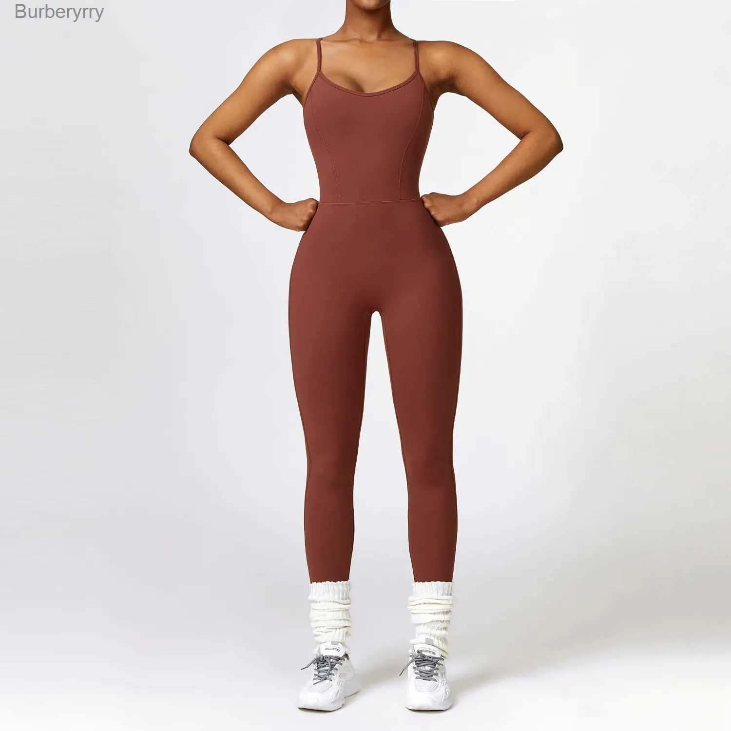 Aktiva uppsättningar Nya jumpsuits One-Piece Yoga Suit Dance Belly Drawing Fitness Workout Set Stretch Bodysuit Gymkläder Push Up Athletic WearL230927