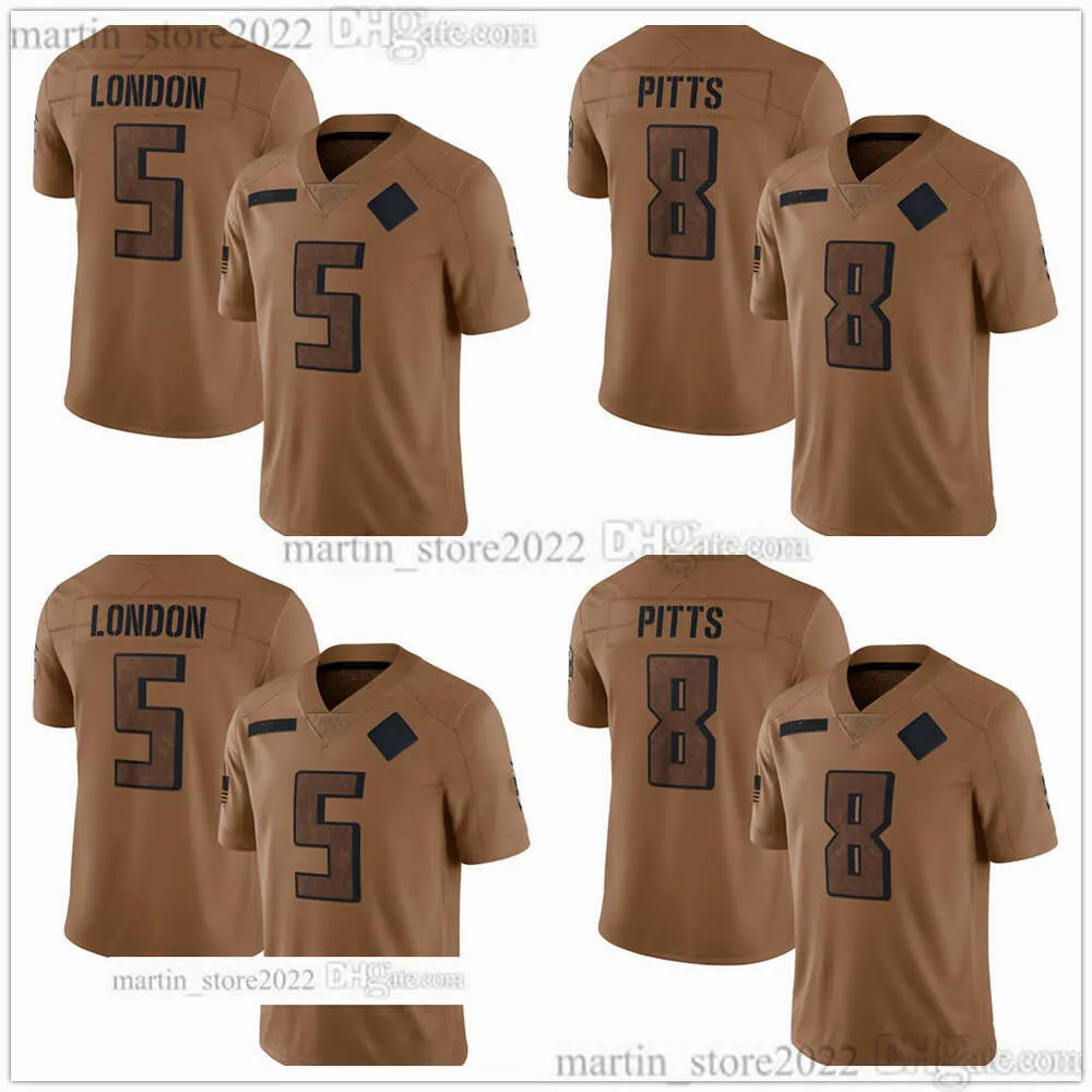 2023 Salute to Service Limited Jersey 5 Drake London 8 Kyle Pitts 7 Bijan Robinson 97 Grady Jarrett 9 Desmond Ridder 24 A.J. Terrell JR 84 Patterson 6 Younghoe Koo