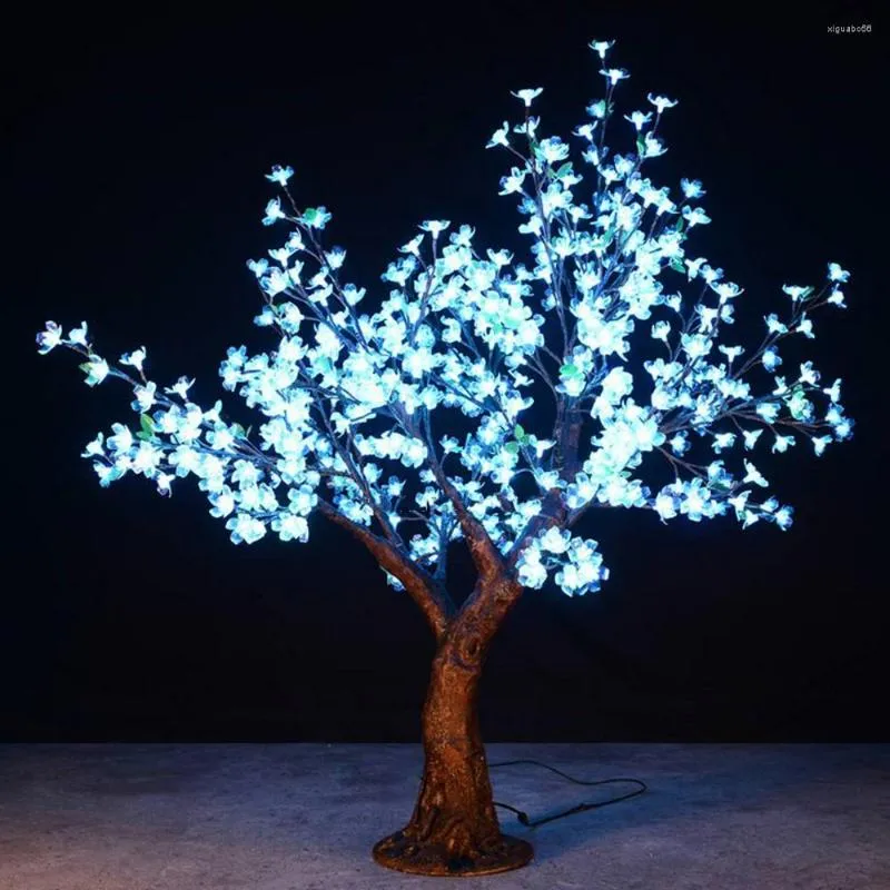 Decorações de Natal ao ar livre RGB Cor LED Cherry Blossom Tree Lamp 1.5M 432 Bulds Xmas Light para Garden Landscape Festival Decor