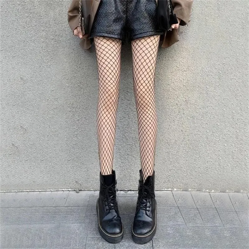Women Socks Women's Long Hollow Out Sexy Pantyhose Black Tights Stocking Fishnet Stockings Club Party Hosiery Female