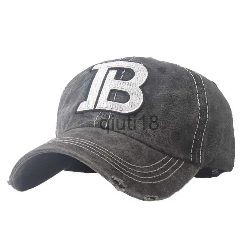 Ballkappen 2021 Vintage gewaschene Baumwolle Männer Baseballkappen Buchstaben Sonnenschutz Hut Frauen Anpassen Snapback Mädchen Outdoor Base Ball Cap Heißer Verkauf x0927