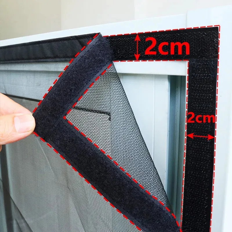 Autres textiles de maison Moustiquaires pour fenêtre Maille d'écran universelle Taille personnalisée Tulle Invisible Fibre de verre noire contre les moustiques et les mouches 230927