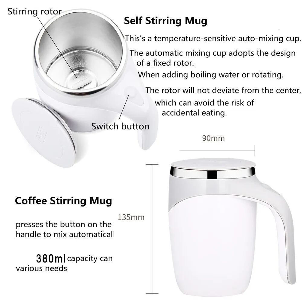 Rechargeable Automatic Stirring Mug Electric Smart Coffee Cup For Lazy  Milkshake And Relaxation Model 230927 From Guan10, $11.62