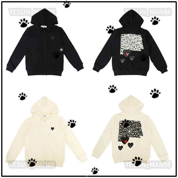 CDG Hoodie Designer Klassieke Luxe Cdgs Herfst- en Wintermode Speel Liefde Afdrukken Kerst Heren- en Damesparen Trui met capuchon