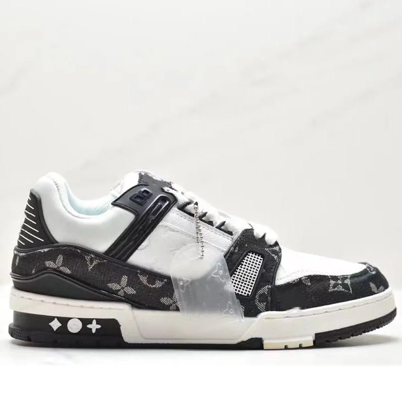 Designer Sneaker Trainer Virgil Casual Shoes Calfskin Leather Abloh Black White Green Red Blue Leather Overlays Platform 04