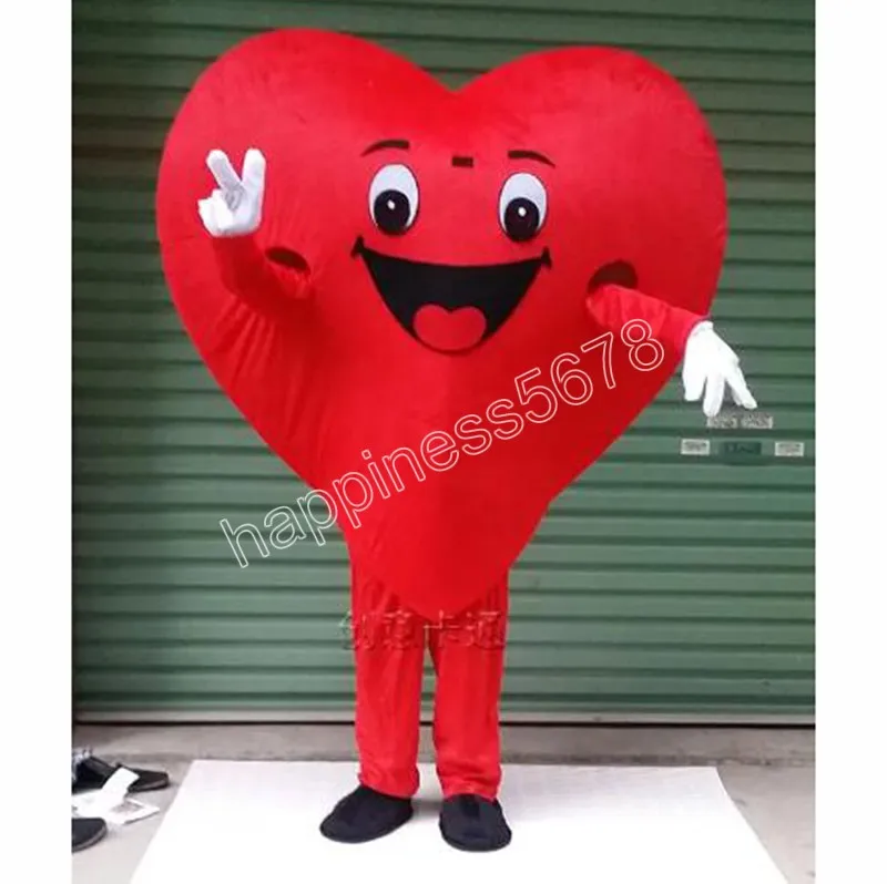 Performance Dolce Cuore Rosso Costumi Della Mascotte Personaggio Dei Cartoni Animati Vestito Vestito di Carnevale Adulti Taglia Halloween Festa di Natale Abiti di Carnevale