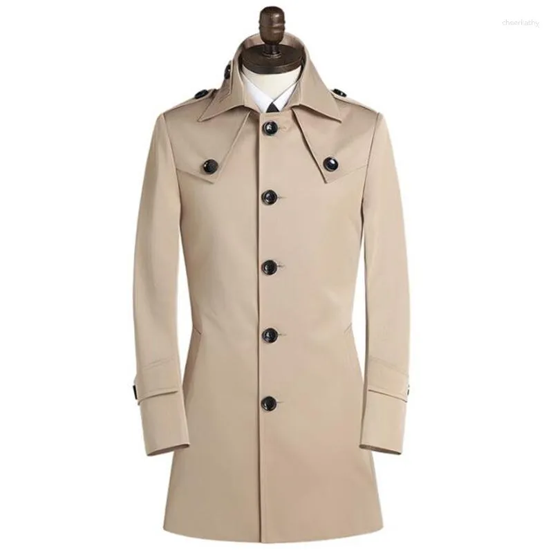 Męskie okopy płaszcze wiosna jesienna noszenie płaszcza męskie Koreańska marka Business Busines