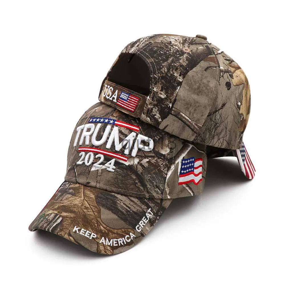 Ball Caps Donald Trump Hat Camouflage Cap Keep America Great Maga Hat Prezydent 2024 American Flag USA Baseball Caps x0927