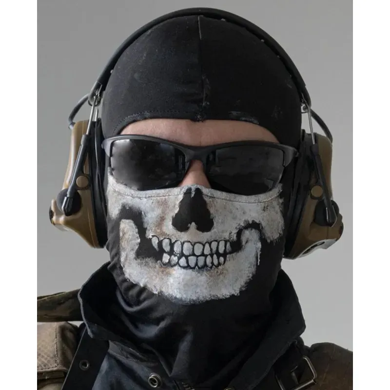 Masques de fête COD MW2 Ghost Skull Balaclava Ghost Simon Riley Face War Game Cosplay Masque Protection Skull Pattern Balaclava Mask 230927