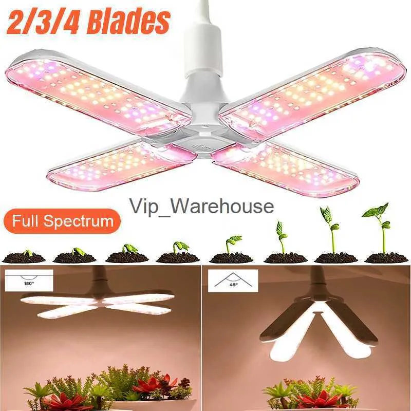 Grow Lights 24/36/48W Foldbar LED Grow Light Full Spectrum E27 Folding Plant Growing Light Phytolamp Gulb för inomhusväxter Blommande plantor YQ230926 YQ230926