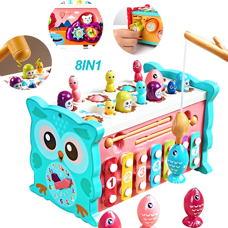 Jouets d'apprentissage Jouets pour bébé Montessori Apprentissage Jouets éducatifs pour tout-petits Pêche Piano Amusant Jeu Gear Musique Naissance Inny 0 6 12 13 24 Mois Cadeau 230926