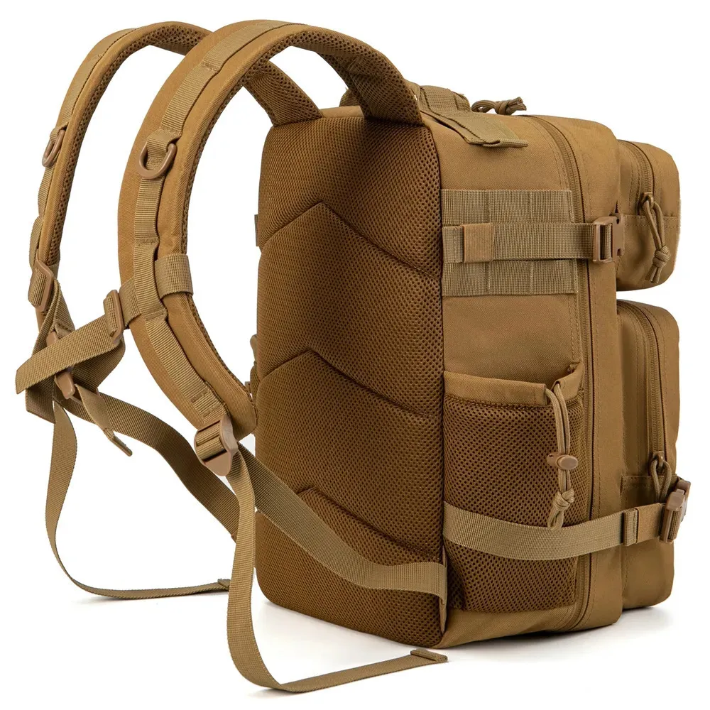 Comprar Mochilas tácticas militares Molle de 45L, paquete de asalto al aire  libre del ejército, bolsa para insectos de 3 días, viaje, gimnasio,  Camping, senderismo, mochila