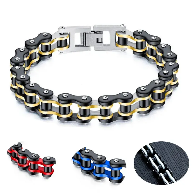 Bracelet en acier inoxydable Biker chaîne Bracelet hommes Bracelet lien chaîne moto vélo Style Bracelets mode Punk bracelets bijoux 230927