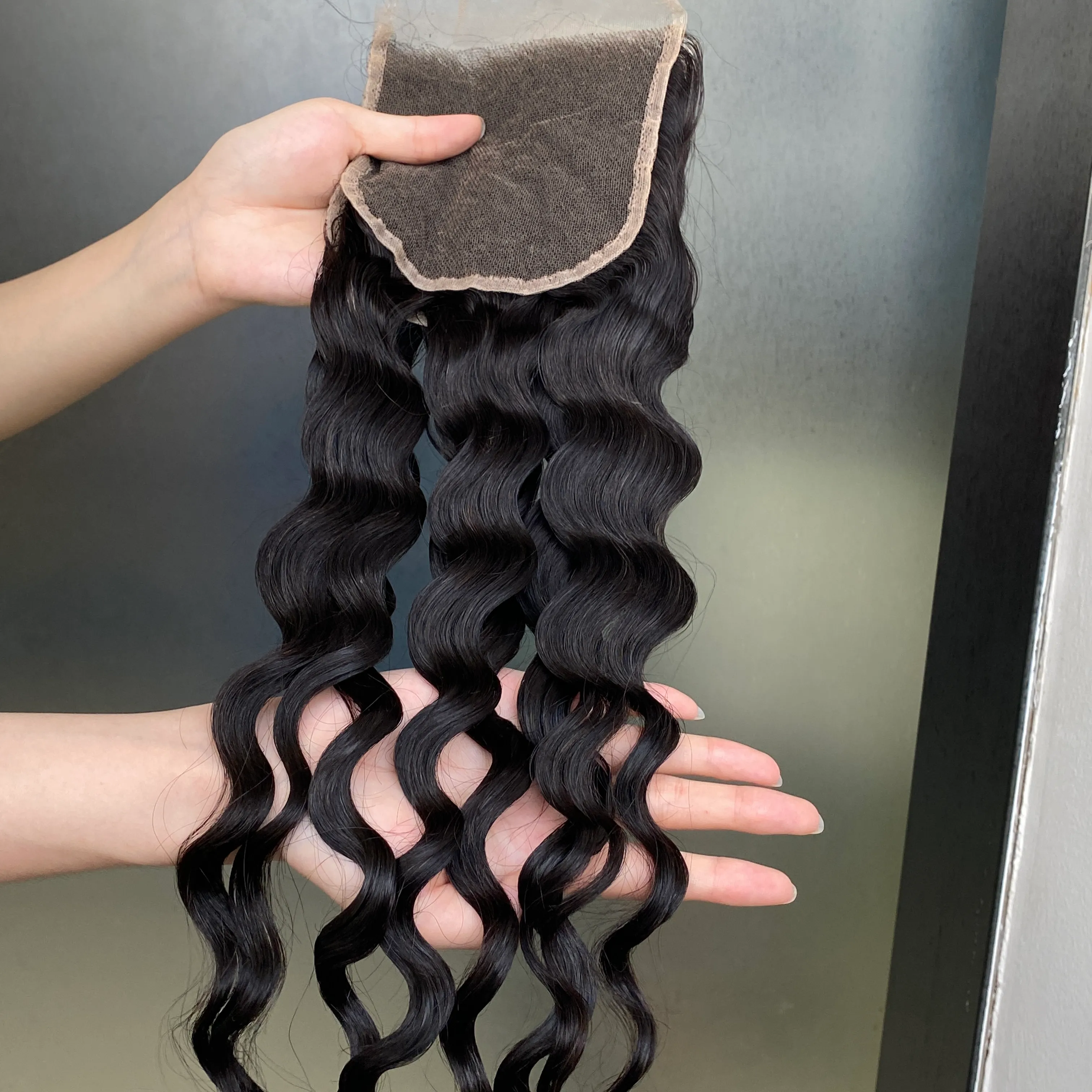 Hair Closure/Extension Glamorous Human Hair Closure 2x6 HD Transparent Lace... From  main image 2