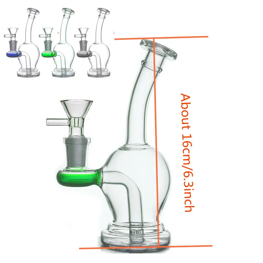 Groothandel Mini Hookah 14 mm vrouwelijke kleurrijke goedkope prijs glazen water dab rig bong met rokende droge kruidentabakskom