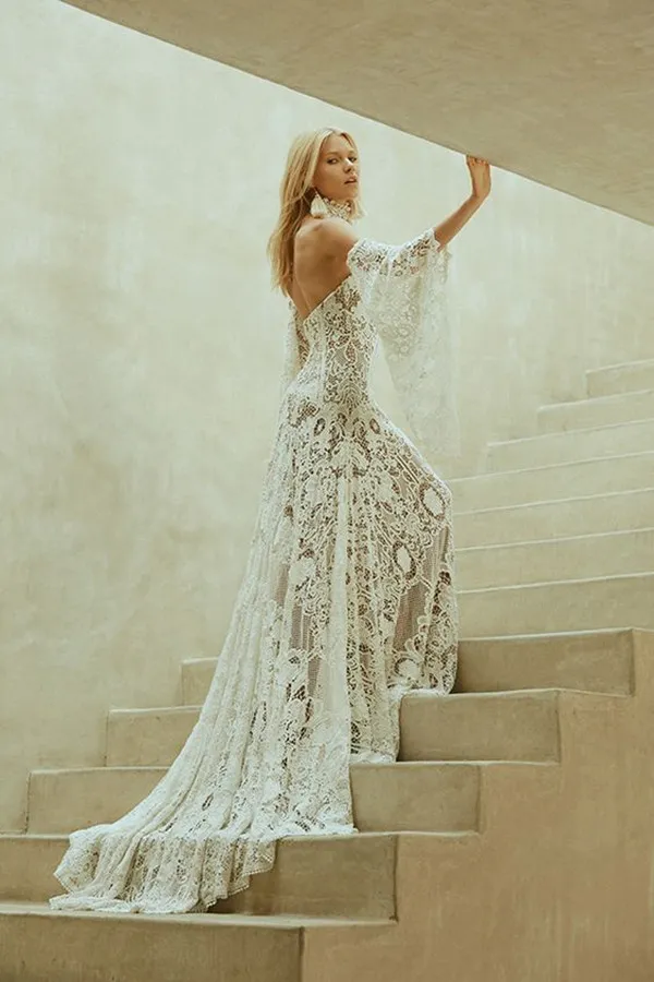 knee length dresses for ladies Ethereal 1950's Tiered Ivory Cotton Eyelet Lace Wedding Gown / XS – Xtabay  Vintage main image 0