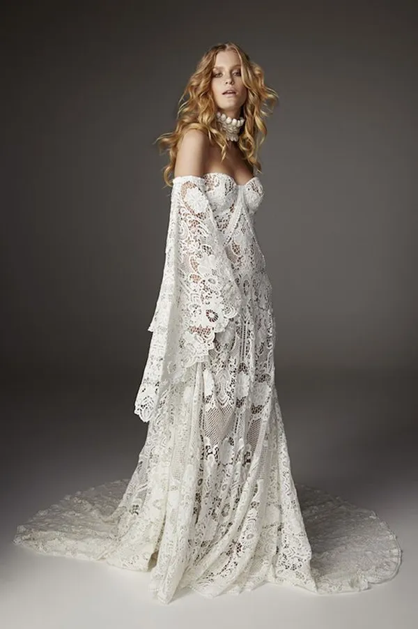 Vintage Cotton Bohemian Wedding Dresses Crochet... From Alegant_lady,  $158.97 | DHgate.Com