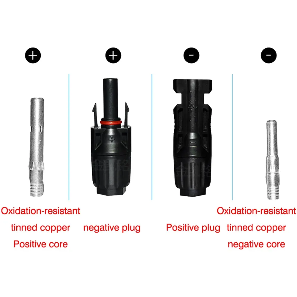 JKM Solar Connector Cable with DC 5.5 2.5mm Adapter Extension Cord 6.5FT16AWG for Solar Panel Portable Power Station