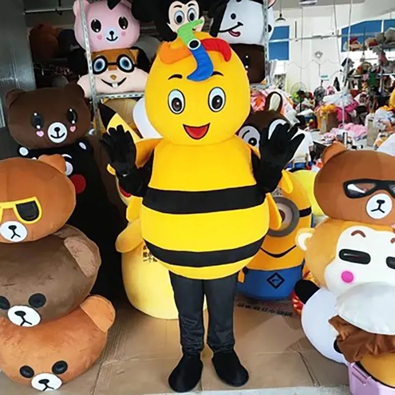 DHgate.com:Adult Size Cartoon Bee Mascot Costume for Halloween:Apparel