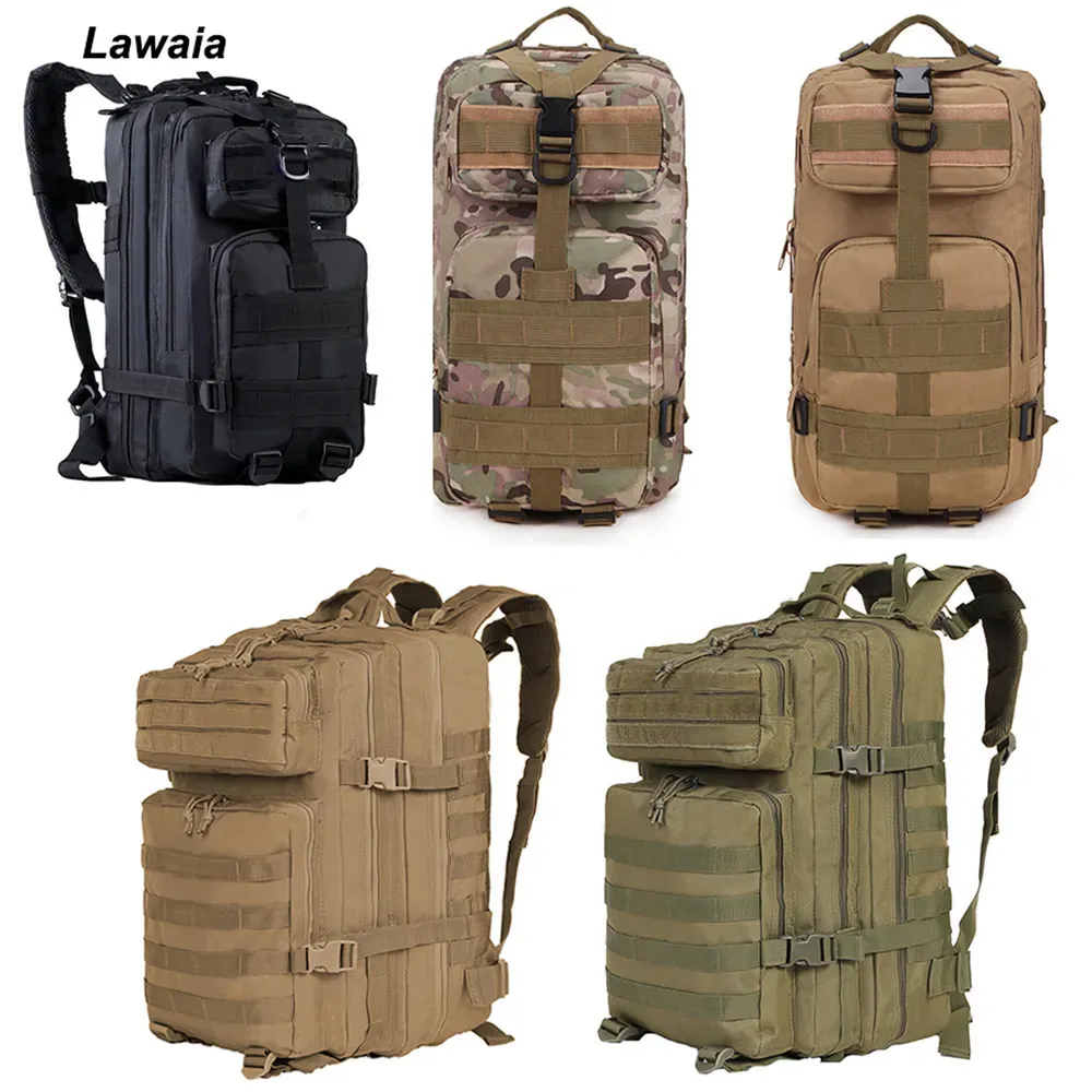 バックパックLawaia軍事バックパック30L /50Lアウトドアミリタリーリュックサック戦術スポーツキャンプハイキングトレッキング釣り狩り230927