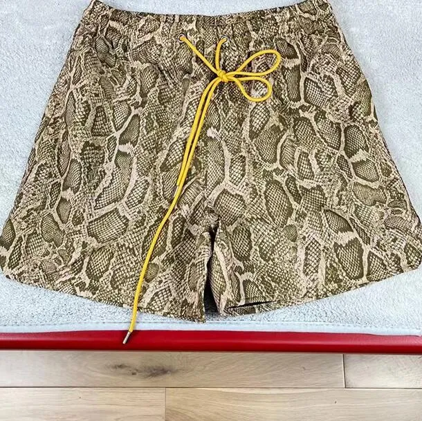 Hip Hop Jogger DrawString Mönster Shorts Män kvinnor 1 Inuti mesh orange röda blå gula byxor