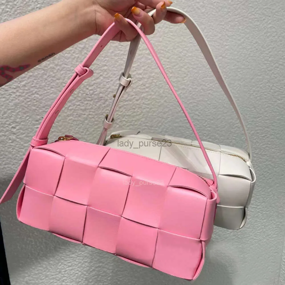 Tas Brick Cassette Klassieke tassen Dame Portemonnee Botteega Leer Designer Geweven Dames Roze Schouder Onderarm 2023 Nieuw Premium Handkussen