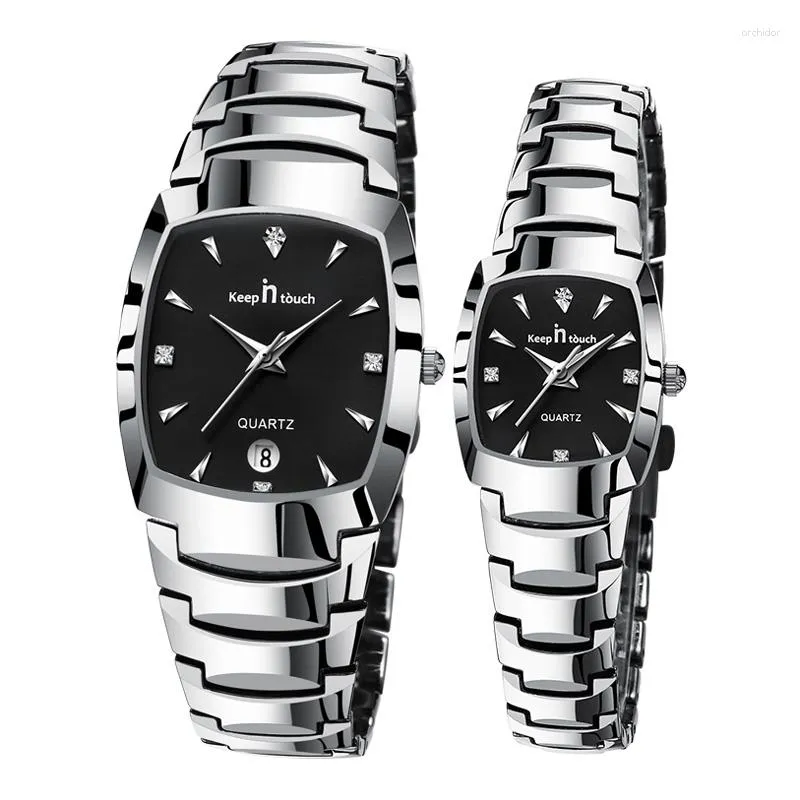 Wristwatches Sdotter Fashion Men Women Watches Couple Items For Lovers Stainless Steel Quartz Date Clock Casual Business Style His Hers