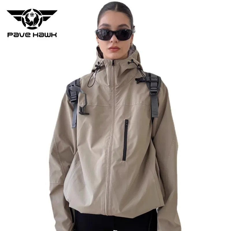 Vestes d'extérieur à capuche américain rétro Charge veste hommes femmes coupe-vent à capuche escalade automne randonnée sport Cargo 230926