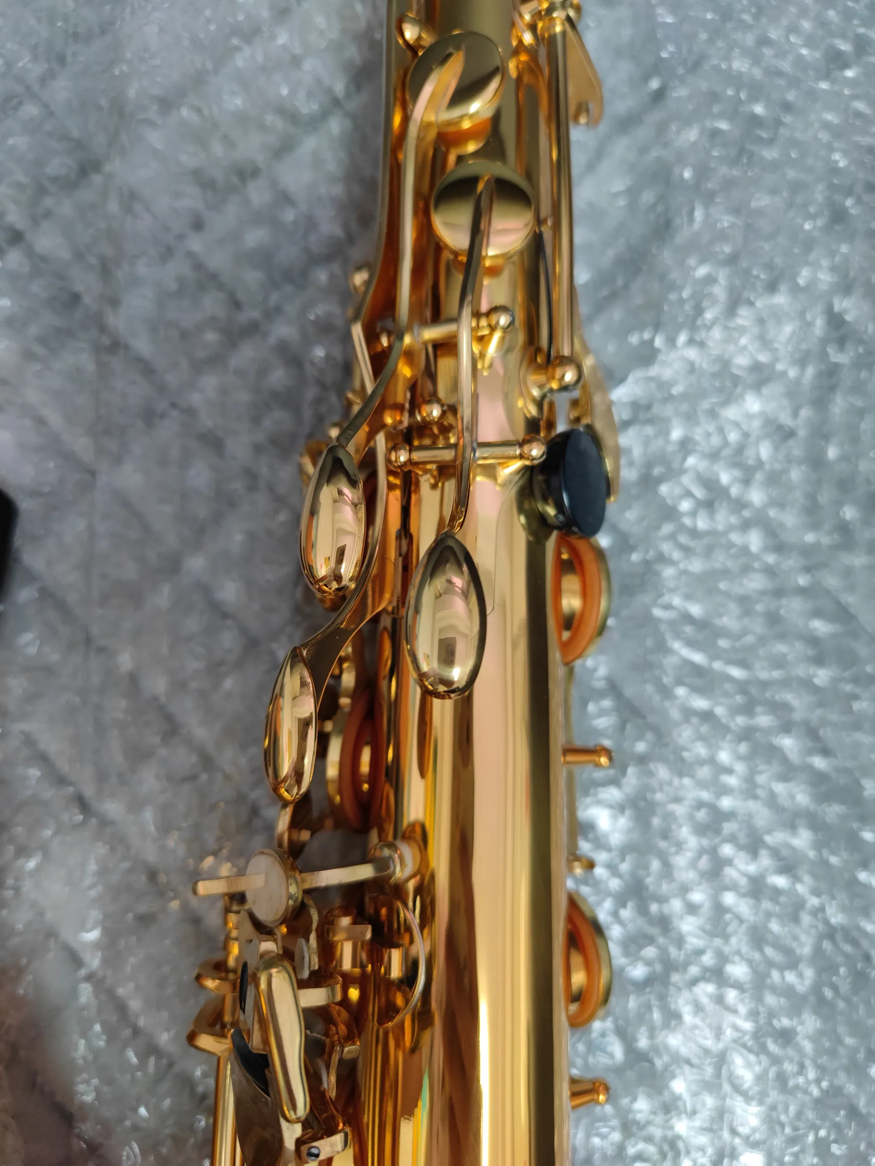 Mässing Gold-Plated B-Key Professional Tenor Saxophone mest bekväm Känsla Professionell Tone Tenor Sax Jazz Instrument 00